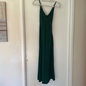 Green maxi dress